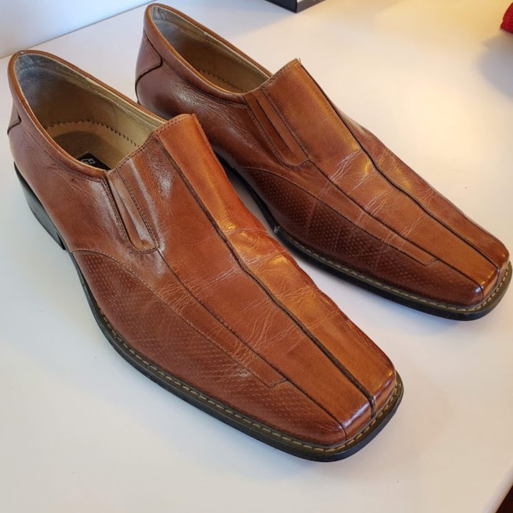 GIORGIO V LEATHER LIGHT BROWN LOAFERS
